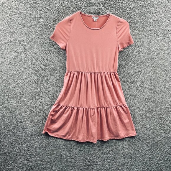 Love Fire Womens Dress Extra Small‎ Blush Pink Short Sleeve Pullover Stretch - Picture 1 of 12